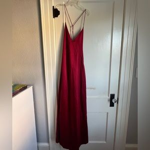 White Fox Red Long Slip Dress